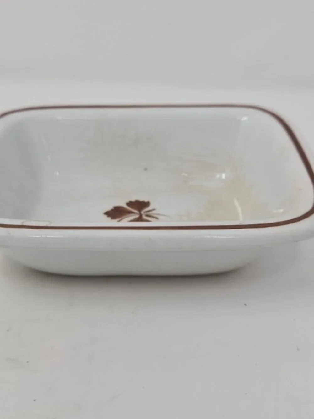 Antique 1800s Tea Leaf Ironstone Soap Dish Anthony Shaw England Copper Luster